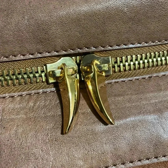 Rachel Zoe brown distressed leather satchel handbag - Picture 13 of 16